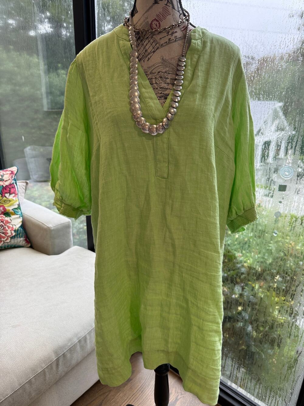 Lilly Pulitzer Linen Dress - Lined, pale Green, EUC 14